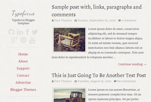 Typefocus Blogger Template