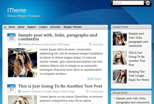 iTheme Blogger Template