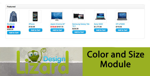 Color and Size Opencart 