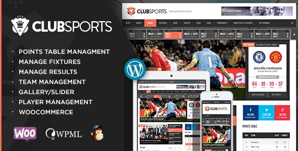 Club Sports - Events & Sports News WP Theme