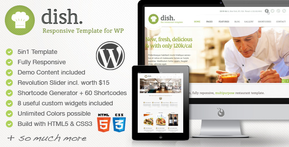 Dish - Restaurant Multipurpose WordPress Theme