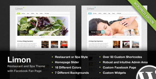 Limon - A Restaurant and Spa WordPress Theme