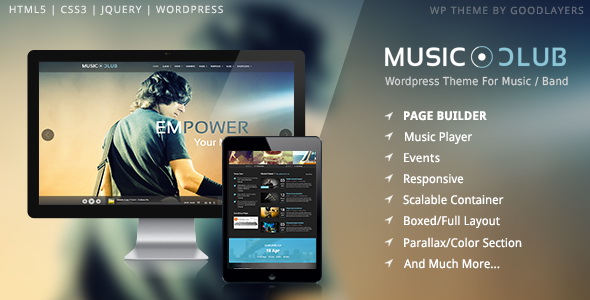 Music Club - Music/Band/Club/Party WordPress Theme