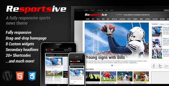 Resportsive - Sports News WordPress Theme