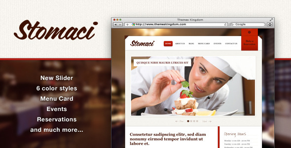 Stomaci - Restaurant & Cafe WordPress Theme