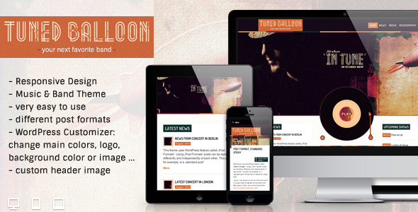 Tuned Balloon - Music WordPress Theme 