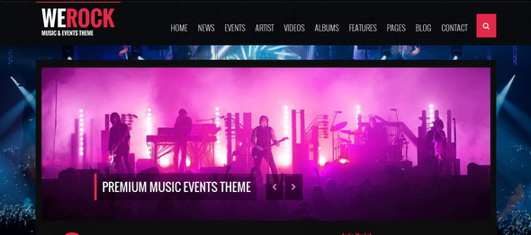 WeRock Multipurpose Music & Event WordPress ThemeE