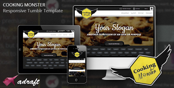 Cooking Monster - Responsive Tumblr Theme