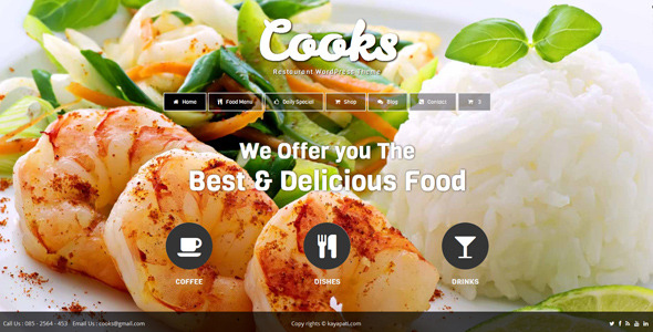 Cooks - Restaurant WordPress Theme