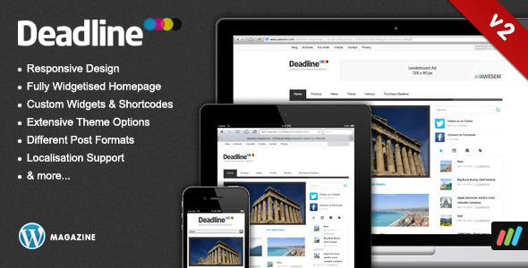 Deadline - Responsive Premium WordPress News / Magazine Theme