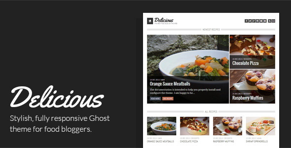 Delicious - Recipe & Food Ghost Theme