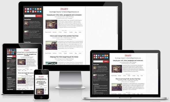 Diary Blogger Template