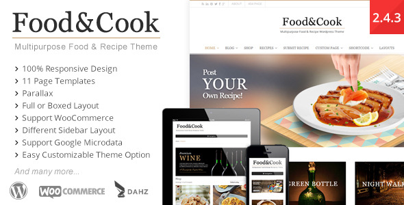 Food & Cook - Multipurpose Food Recipe WordPress Theme