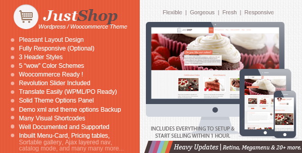 Justshop Cake - Bakery WordPress Theme