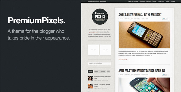 Premium Pixels: Fancy Pants Blog / Magazine Theme