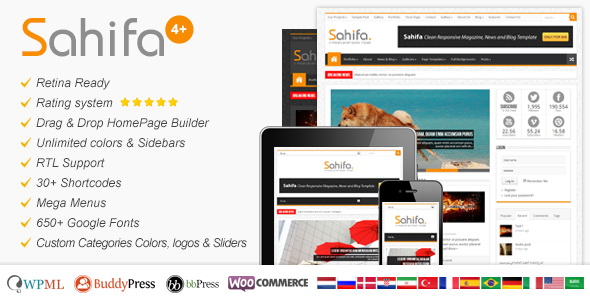 Sahifa - Responsive WordPress News,Magazine,Blog