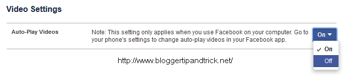 Turn Off Facebook Video Autoplay