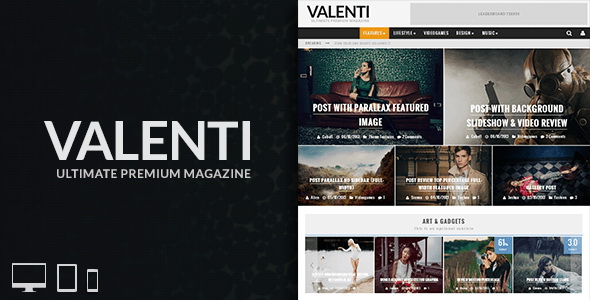 Valenti - WordPress HD Review Magazine News Theme