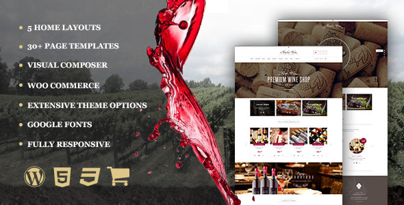 Wine - Restaurant WordPress Shop With Page Builder