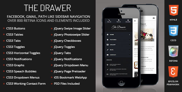 Drawer Mobile Retina