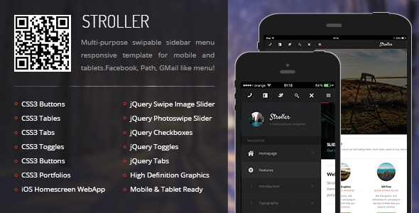 Stroller - Mobile & Tablet Responsive Template