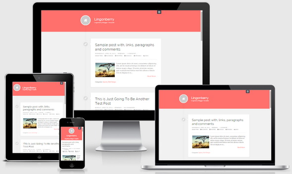 Lingonberry Blogger Template