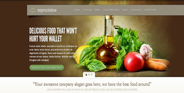 MyCuisine - WordPress Theme