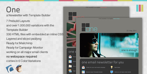 One - Email Newsletter with Template Builder