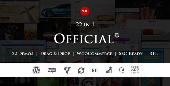 Official - Responsive Multipurpose WP Theme