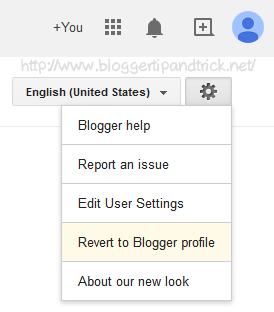 Revert to Blogger profile