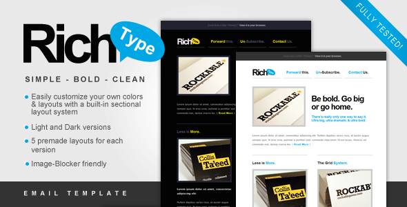 Rich - Typography Email Template