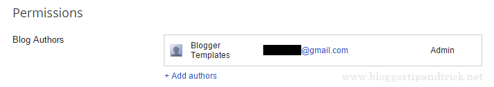 Blogger Permissions