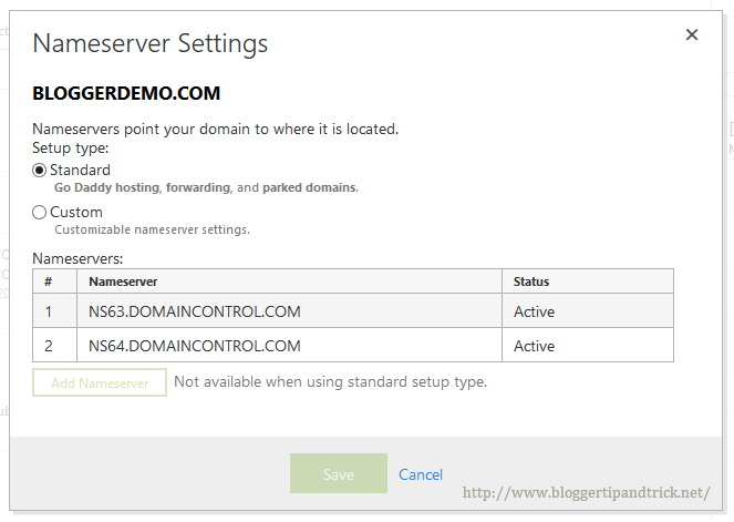 Nameserver Settings