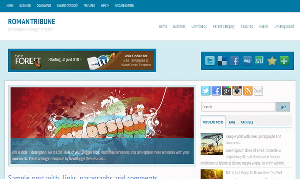 RomanTribune Blogger Template