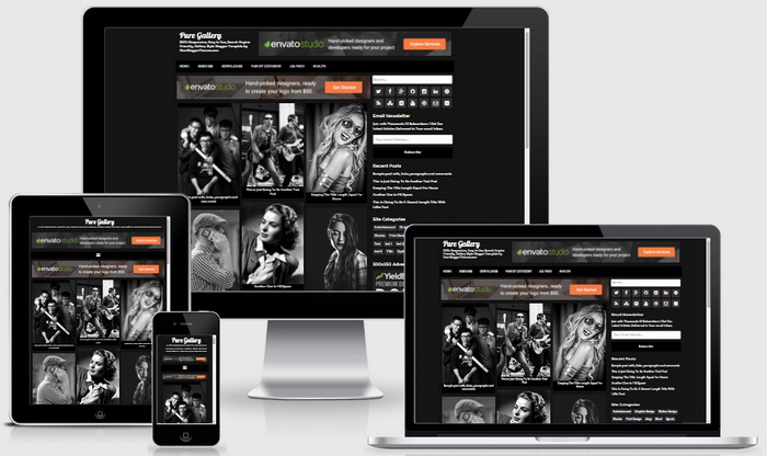 Responsive Pure Gallery Blogger Theme
