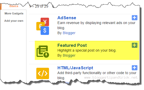 Blogger Featured Post Widget