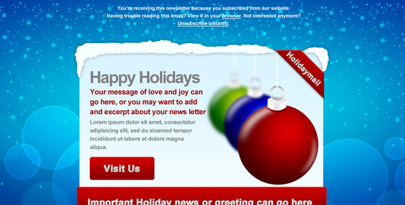 Holiday Mail Email Template