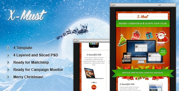 X-Must - Christmas E-Mail Templates