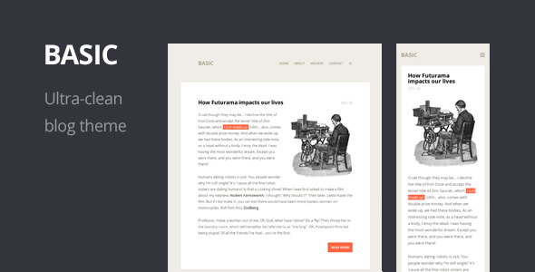 Basic - Ultra-clean Responsive WordPress Theme