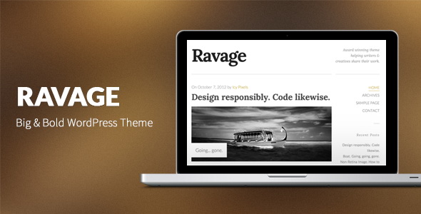 Ravage - Big & Bold WordPress Theme