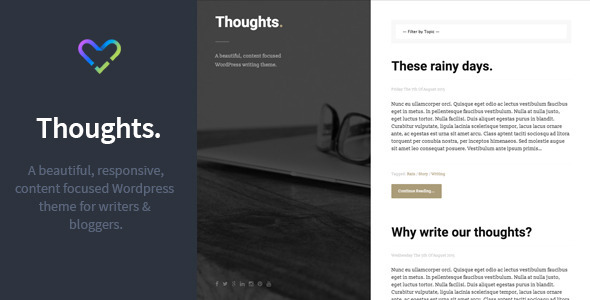 Thoughts – Responsive WordPress Blogging Theme