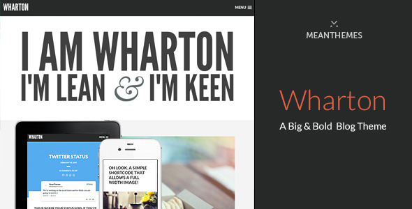 Wharton - A Big & Bold WordPress Blog Theme