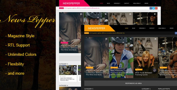 NewsPepper Blogger Template