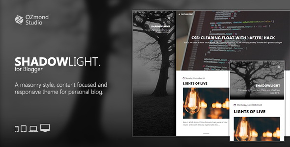 ShadowLight Blogger Template