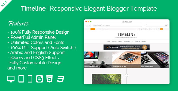 Timeline Blogger Template