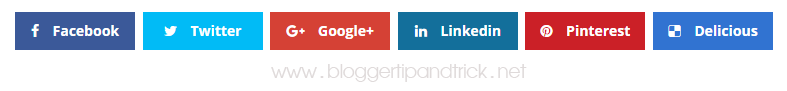 Flat UI Share Buttons to Blogger