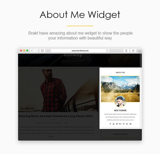 About Me Widget - Brakt Blogger Template