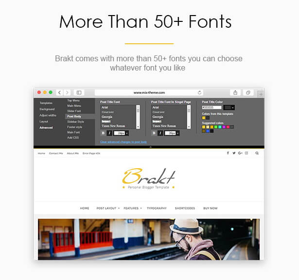 More Fonts - Brakt Blogger Template