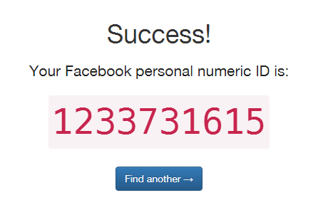 Facebook ID, Find my Facebook, Page numeric id