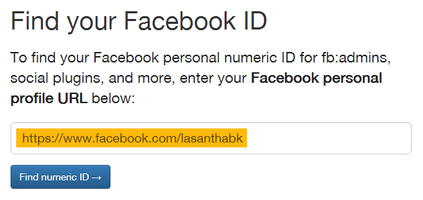 Find Your Facebook ID